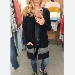 Barefoot Dreams CozyChic Lite Coastal Hooded Cardigan XS/S